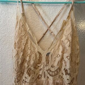 Elegant Lace Dress with Strappy Back